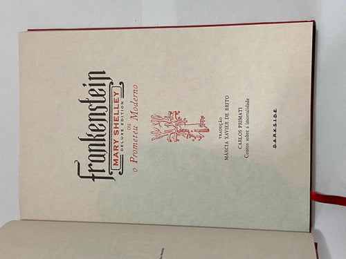 Livro Frankenstein Mary Shelley Editora Darkside Edição Luxo