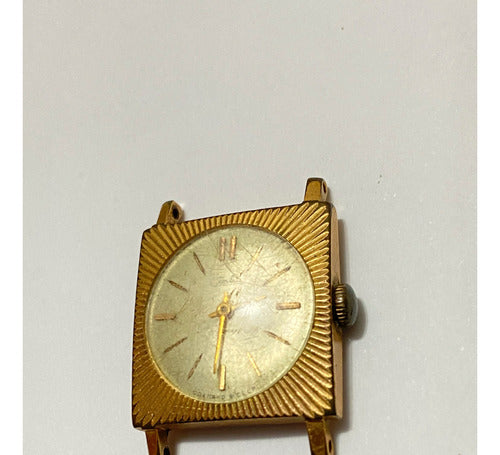 Relógio Antigo Slava 17 Kamhen Banhado Ouro Feito Na Urss