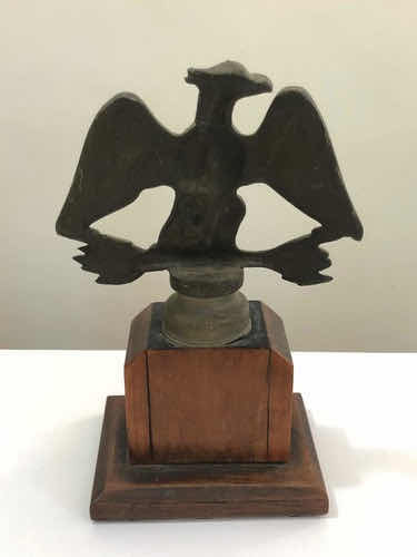 Escultura Antiga Águia Alemanha Troféu Cor Prata