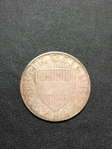 Antiga Moeda De Prata Austria 1957 10 Shillings