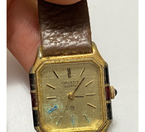 Relógio Antigo Orient Quartz Japan Dourado