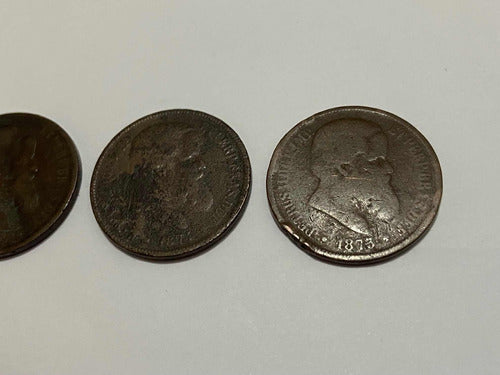 Antigas Moedas 40 Réis - 73 / 74 / 77