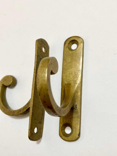 Antigo Suporte Bronze De Parede