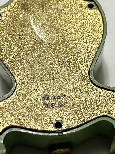 Relógio Antigo De Mesa Suíço Jung Com Pintura Pequeno Dourad