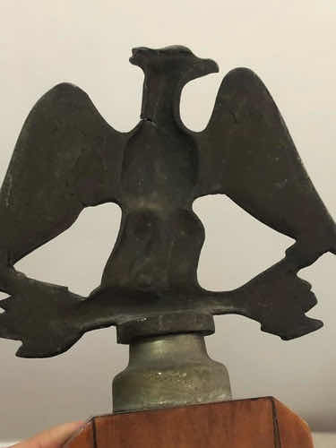 Escultura Antiga Águia Alemanha Troféu Cor Prata