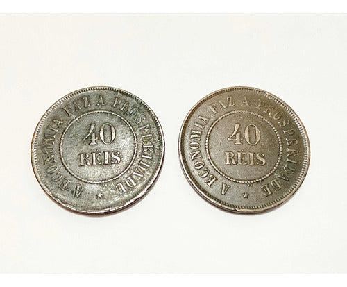 Moeda Antiga 40 Réis 1912 - 2 Moedas
