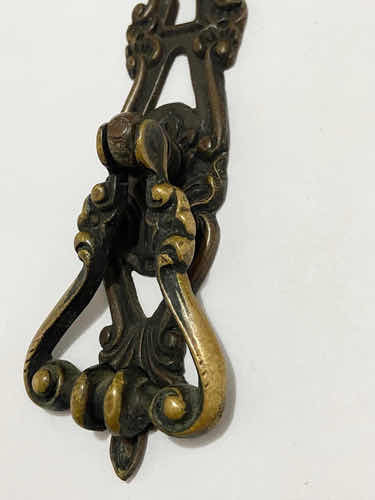 Puxador Antigo De Bronze 18,5cm - Móveis Porta Armário