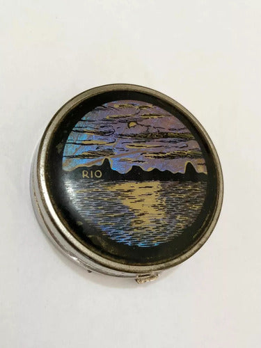 Caixinha Antiga Porta Pó Com Imagem Rio De Janeiro Rion