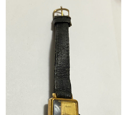 Relógio Antigo Mondaine Dourado E Preto