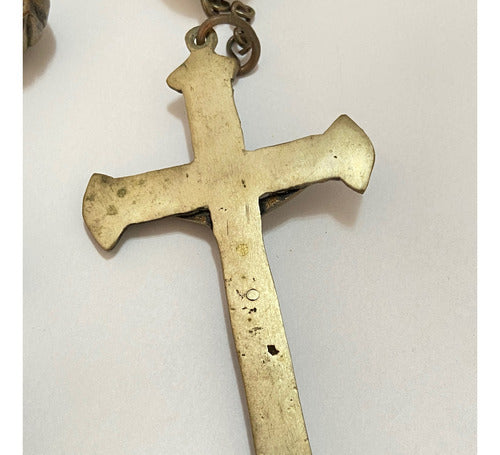 Terço Religioso Antigo Raro Grande 621g Cor Prata