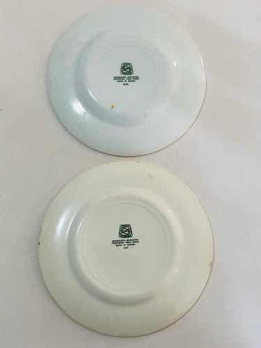 lote 2 pratos antigos de porcelana porto ferreira