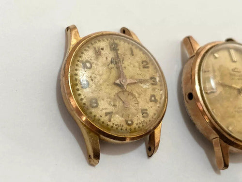 Lote Relógios Antigos Fortissimo 21 Mafil 21 Rubis Suiço