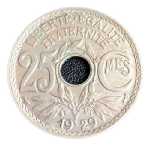 Moeda 1929 França 25 Centimes