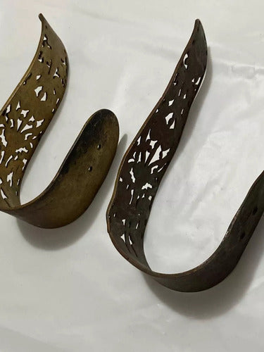 Suportes De Bronze Antigo Para Cortina Lote 3