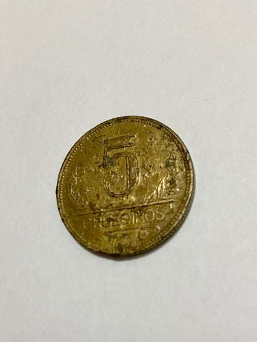 Antiga Moeda Brasil 1942 5 Cruzeiros