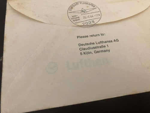 Envelopes Comemorativos Lufthansa Primeiro Voo 64-70 Antigos