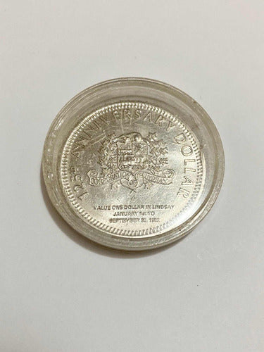 Antiga Moeda Comemorativa Canada 1982 Town Lindsay Ontario