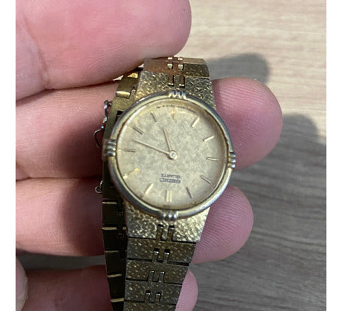 Relógio Antigo Seiko Quartz Dourado Japan 1400-0250