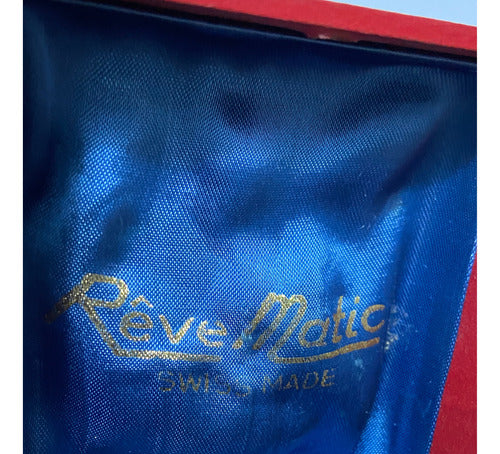 Caixa Relogio Suíço Antigo Reve Matic Swiss Made Vermelha