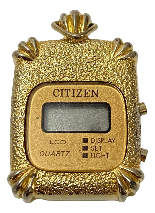 Antigo Relógio Pingente Citizen Digital Quartz