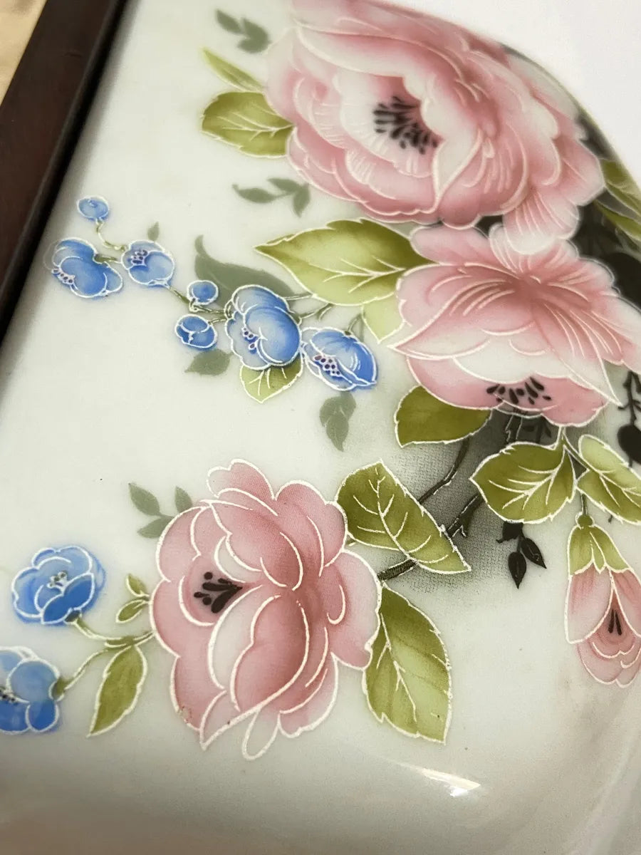 Antigo Saleiro Em Porcelana Schmidt Decorado Com Flores