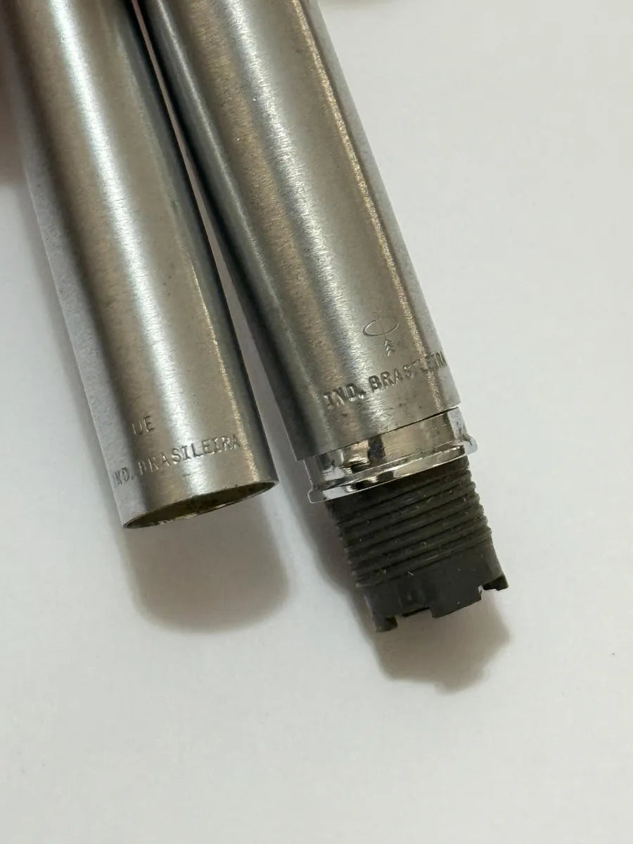 2 Tampas Originais De Caneta Parker Antiga Aço Prateado