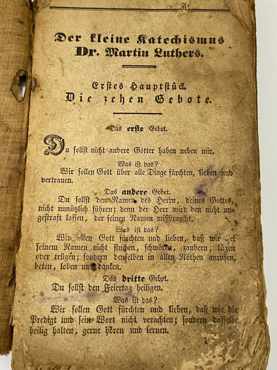Livro Antigo - Raro Catecismo De Martinho Lutero - Der Kleine Katechismus