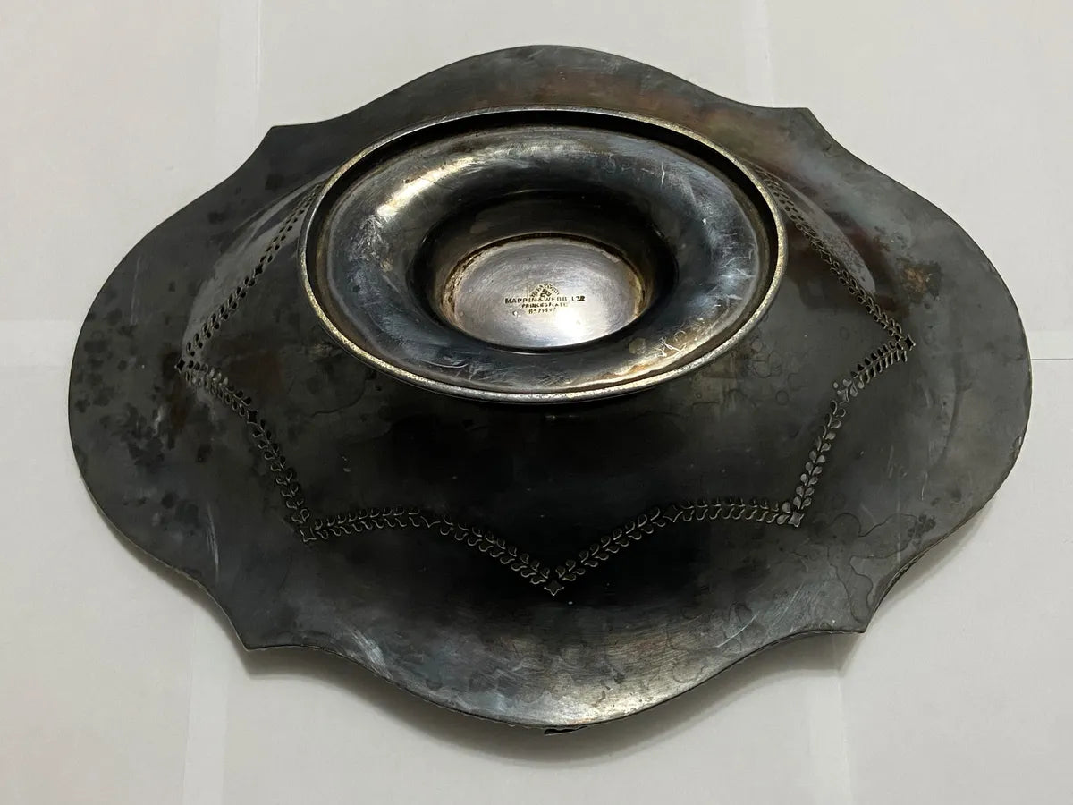 Cesta Antiga Mappin & Webb Ltd Princes Plate Prata