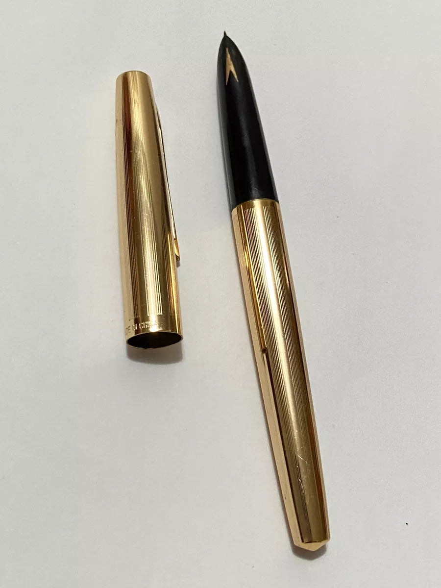 Caneta Tinteiro Antiga Hero 340 Folhada Anos 70