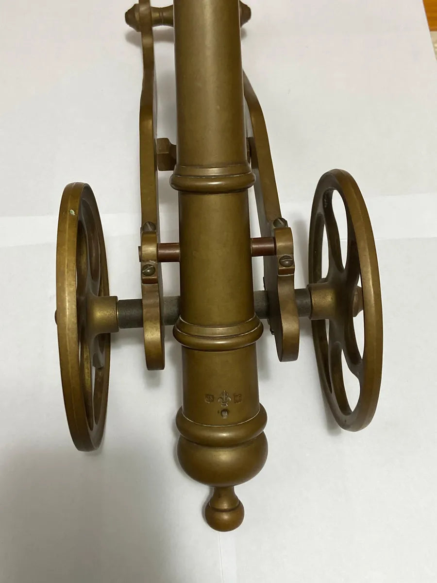 Canhão Decorativo Antigo Em Bronze John Somers Js Mg 46cm