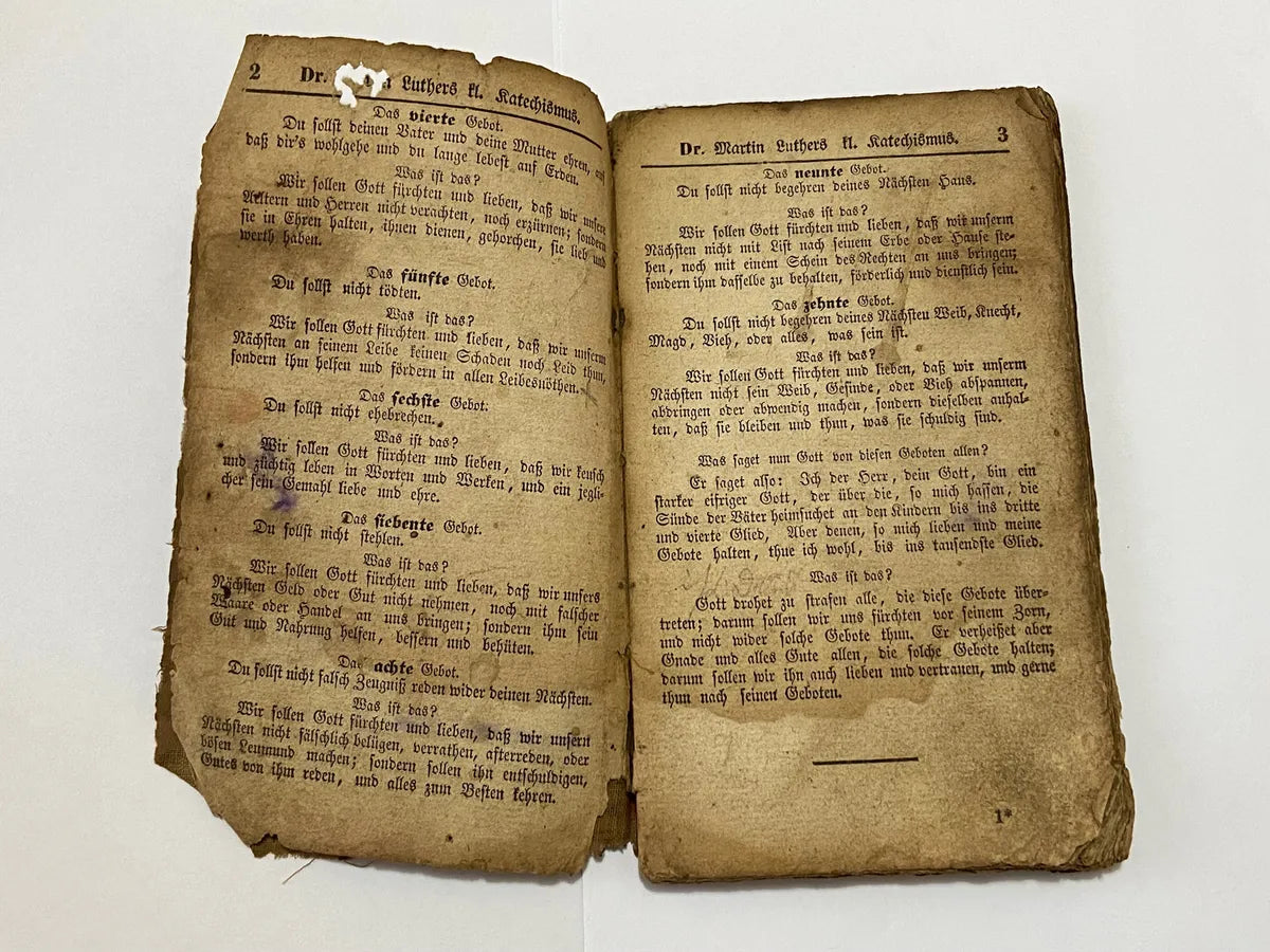 Livro Antigo - Raro Catecismo De Martinho Lutero - Der Kleine Katechismus
