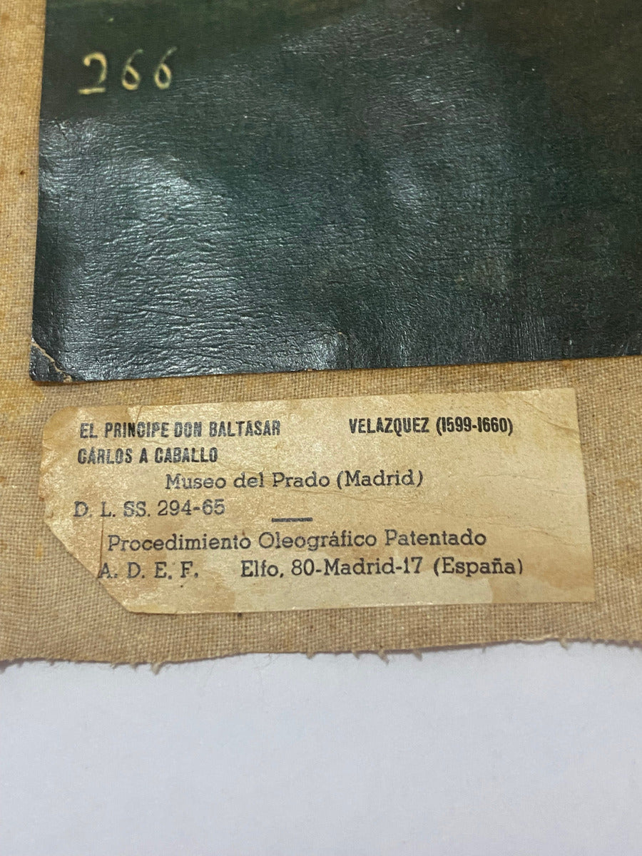 Oleografia Antiga Velázquez – Príncipe Baltasar Espanha - Bom?