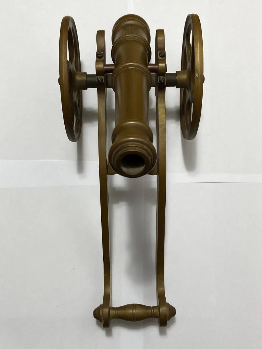 Canhão Decorativo Antigo Em Bronze John Somers Js Mg 46cm