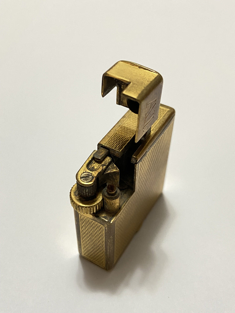 Isqueiro Antigo Dunhill London Folhado Ouro