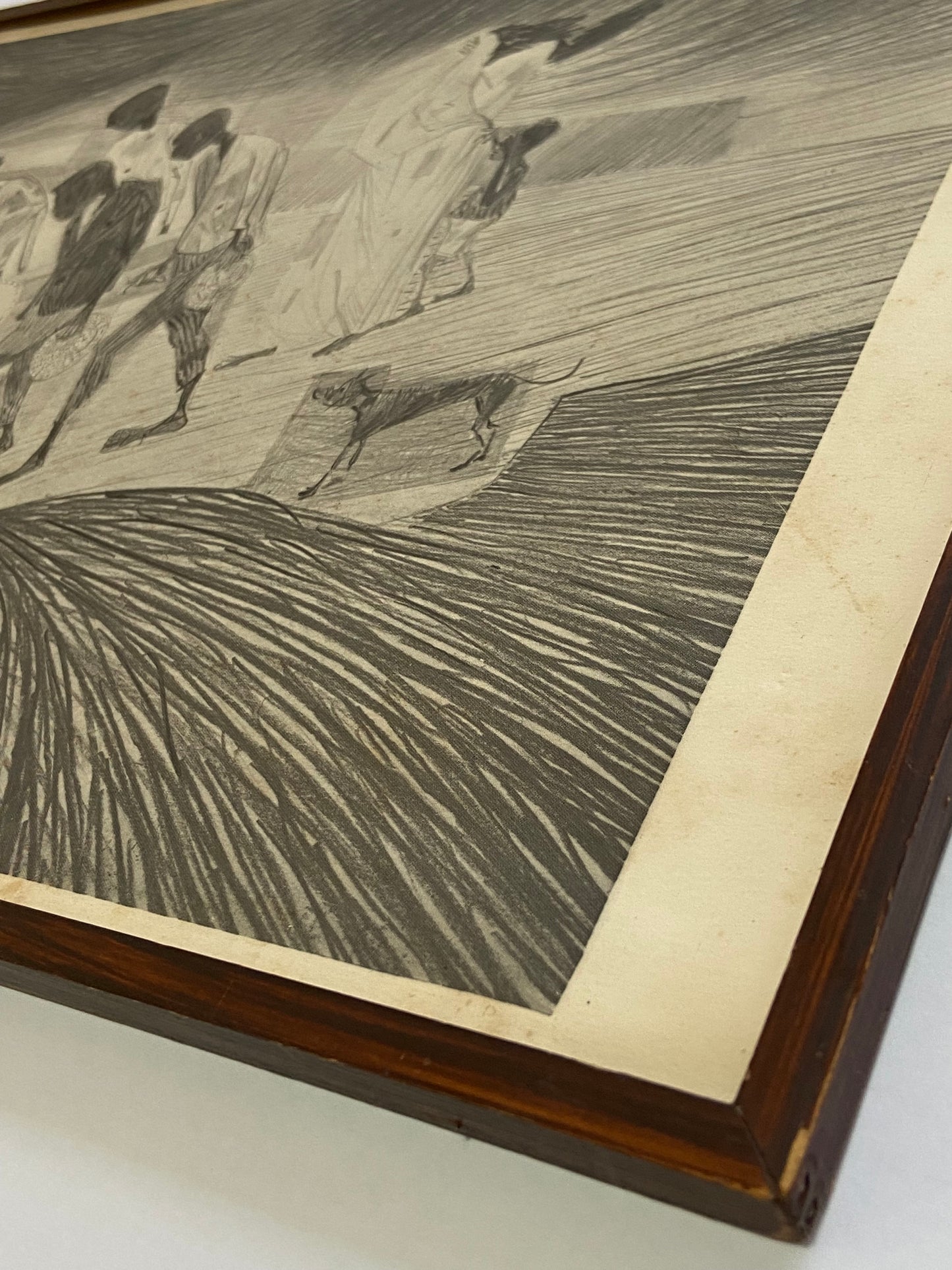 Quadro Gravura Antiga Desenho De Candido Portinari Assinada