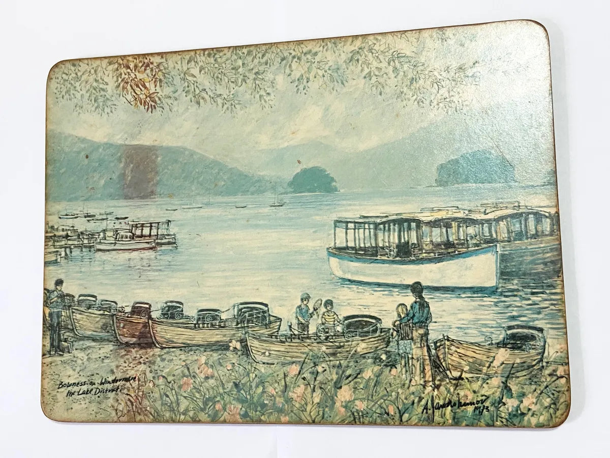 Placa Antiga Inglesa Arte De Alex Jawdokimow 1973 Bowness Inglaterra Antiga