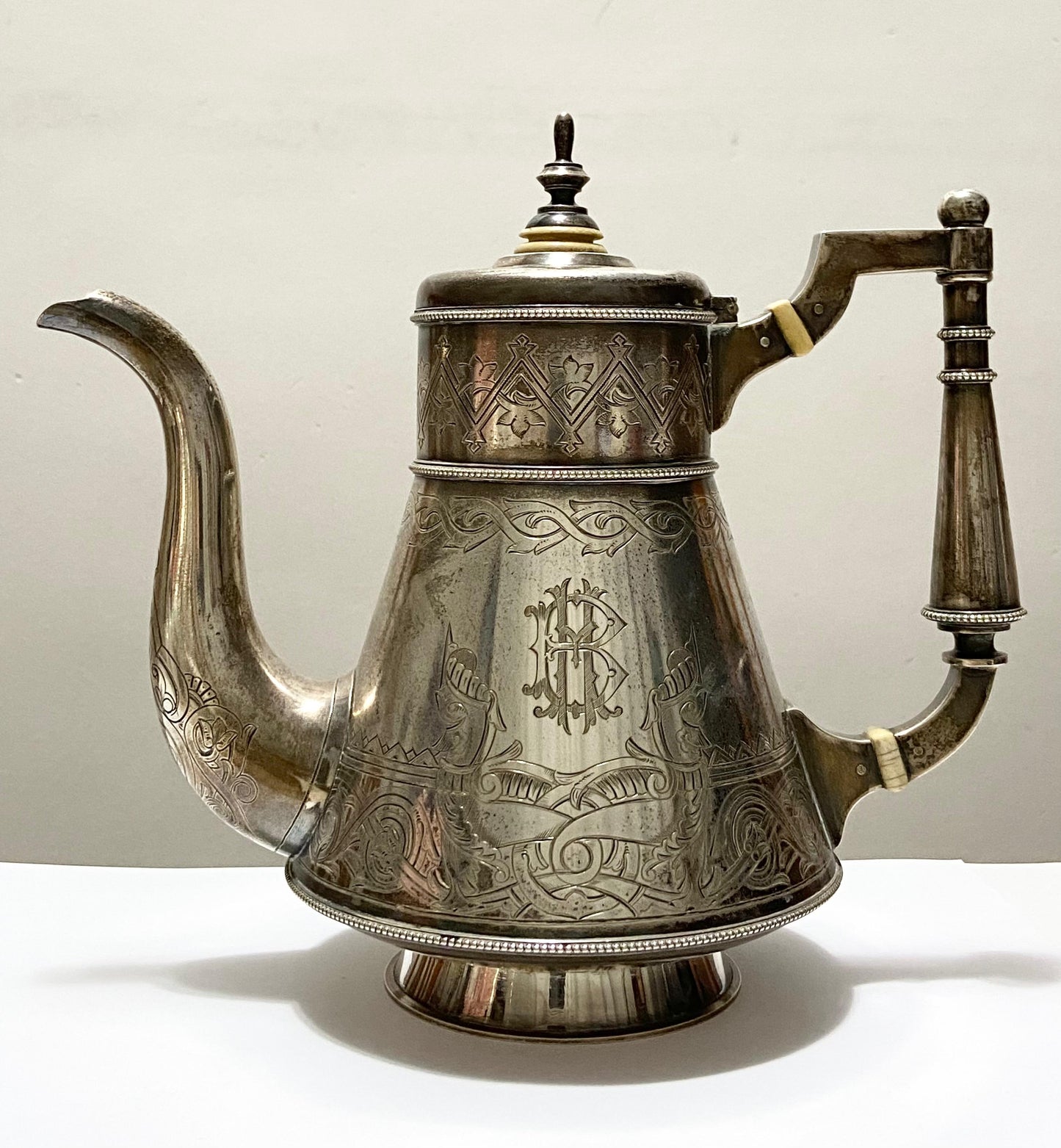 Antigo Bule Russo Imperial Em Prata 84 Zolotniks 1891 742g