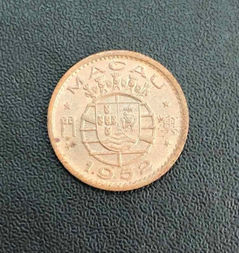 Moeda Antiga 1952 Macau 5 Avos