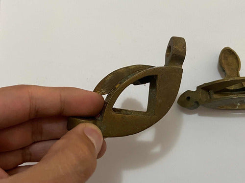 Antigas Peças Fixadoras Cantoneira Decorativas Em Bronze -l3