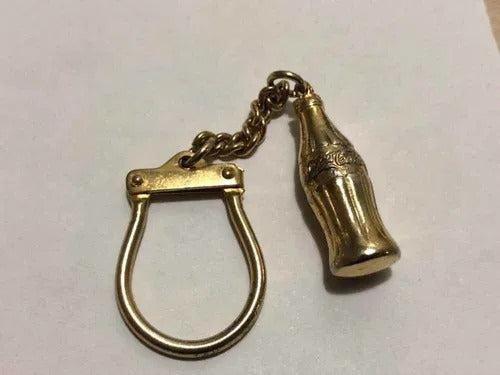 Chaveiro Antigo Coca Cola Dourado