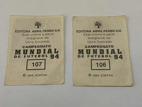 Antigas Figurinhas Brasil Romario E Bebeto Copa Do Mundo 94