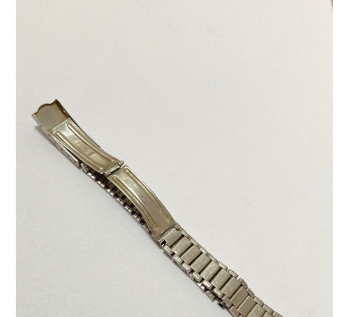 Pulseira De Relógio Antiga Orient Prata 12mm