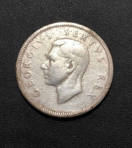 Antiga Moeda De Prata 1951 Africa Do Sul 2 Shillings