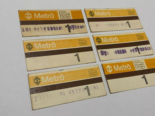 Coleção Bilhetes Antigos Metro Sp