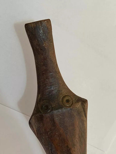 Antigo Cajado Bengala Arte Indígena Madeira Nobre