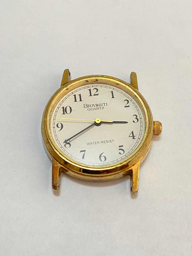 Relógio Antigo Brasciti Quartz Dourado
