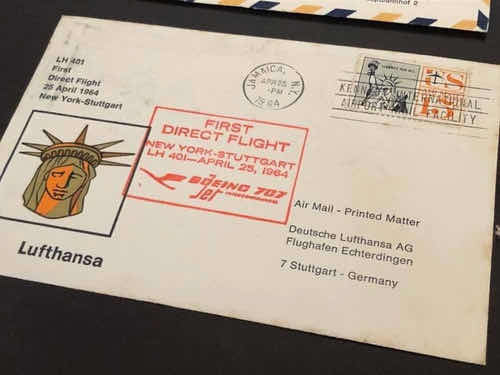 Envelopes Comemorativos Lufthansa Primeiro Voo 64-70 Antigos