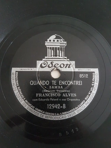 Disco Antigo 78 Rpm Francisco Alves Palavras Amigas