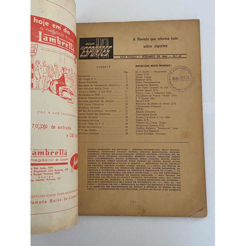 Revista Antiga Brasileira Dos Esportes São Paulo Fc Morumbi