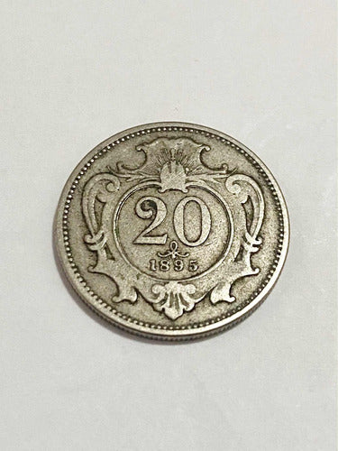 Antiga Moeda Franz Joseph 20 Heller Austria 1895